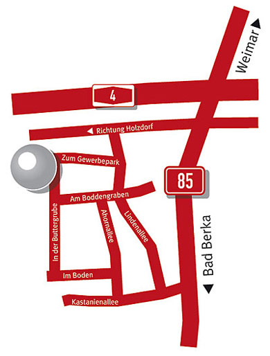 Lageplan 2 - Weimar-Legefeld, Gewerbegebiet